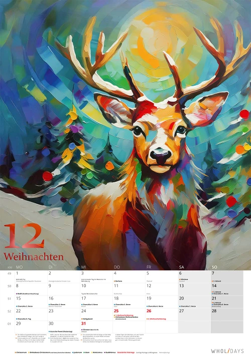 Der wholidays-Kalender 2025 – Entwürfe – #12_06