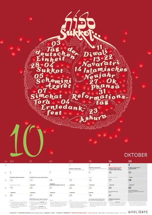 Der Monatskalender 2015 – Oktober