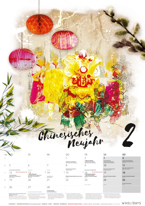 Der Monatskalender 2018 – Februar